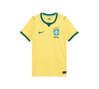 Nike Brasil Niños 12/13 años - Brazil National Team Camiseta de fútbol - WM 2026 World Cup Fan Jersey NK Dri-FIT Stadium Home Shirt, Canary/Light Menta/Geode Teal