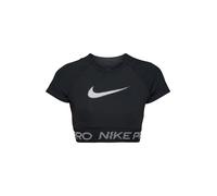 Nike Pro Crop top de manga corta Dri-FIT con estampado - Mujer - Negro L (EU 44-46)