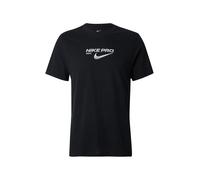 NIKE Camiseta funcional 'Pro' negro / blanco L negro / blanco