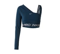 NIKE Camiseta funcional 'Pro Shine' navy / gris / blanco M navy / gris / blanco