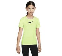 Nike Camiseta Infantil Unisex, Unisex niños, Camiseta para niños., AQ9035, Barely Volt/Black, Medium