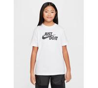 Nike Camiseta Junior Sportswear Just Do It HBR - 100 (Blanco/Negro)