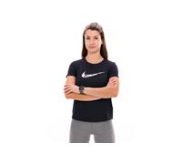 Nike camiseta manga corta Dri-Fit Swoosh vêtement running femme déstockage S Noir