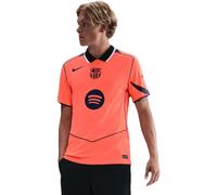 Nike - Camiseta oficial Authentic FC Barcelona Tercera Equipación 2025-2026, Unisex, Bright Mango-Midnight Navy-Midnight Navy, S