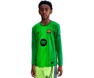 Nike - Camiseta oficial FC Barcelona Primera Equipación Portero M/L 2025-2026 Niño, Unisex, Lucky Green-Green Strike-Green Strike-Black, XL