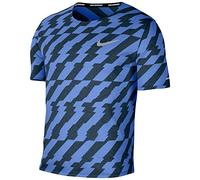 Nike Camiseta para Hombre DF Miler SS FF Jac Deep Ocean/Royal Pulse/Reflect XL