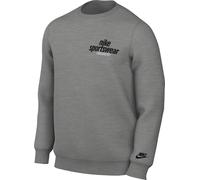 Nike Camiseta Polar Sportswear Club para Hombre, Dk Grey Heather/Black, HJ2173-063, S