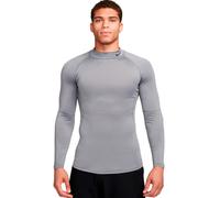 Nike - Camiseta Pro Dri-FIT Mock-Neck LS Jersey, Hombre, Gris, L