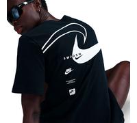 Nike - Camiseta Sportswear Club Swoosh Mujer, Mujer, Black, M