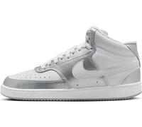NIKE Nikecourt Vision Mid, Sneaker Mujer, White Metallic Silver, 39 EU