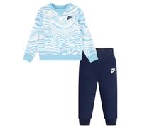 NIKE - Chándal completo - Cuello redondo - Pantalón con cintura elástica - Logo turquesa celeste/azul U90-18 meses