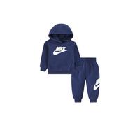 NIKE -Chándal compuesto de sudadera y pantalón con capucha y forro con bolsillos de canguro, con logo bordado, pantalón con cintura ajustable con cordón ajustable y dobladillo elástico azul U90