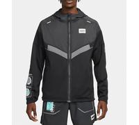 Nike Chaqueta Hombre Windrunner D.Y.E., Running - 010 (Negro/Gris)