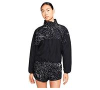 Nike Chaqueta reflectante Df Run Dvn para mujer, Black/Atómico Orange/Reflective, L