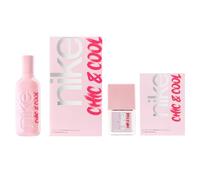 NIKE - Chic & Cool Promoción 150 ml + 30 ml, Colonia Mujer, Pack 2 Productos, Perfume Formato Spray, Eau de Toilette Natural y Femenina, Aroma Afrutado, Fragancia Dulce