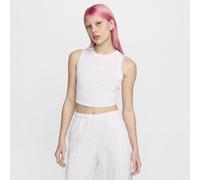 Nike Chill Knit Camiseta de tirantes corta y ceñida con canalé mini - Mujer - Marrón M (EU 40-42)