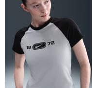 Nike Chill Knit Camiseta entallada con estampado - Mujer - Gris XL (EU 48-50)