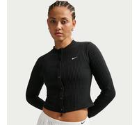 Nike Chill Knit Cárdigan entallado de canalé ancho - Mujer - Negro XS (EU 32-34)
