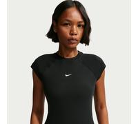 Nike Chill Knit Parte de arriba ceñida de manga corta con elástico - Mujer - Negro XS (EU 32-34)