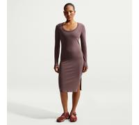 Nike Chill Knit Vestido midi ajustado de manga larga - Mujer - Morado XS (EU 32-34)