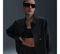 Nike Chill Poplin Camisa holgada de manga larga con botones - Mujer - Negro M (EU 40-42)