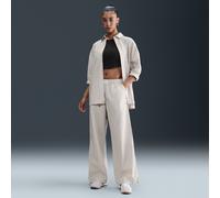 Nike Chill Poplin Pantalón holgado a rayas de talle medio - Mujer - Gris XS (EU 32-34)