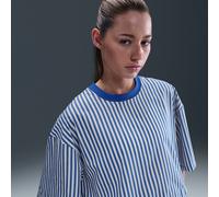 Nike Chill Poplin Parte de arriba cuadrada a rayas - Mujer - Azul L (EU 44-46)