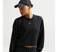 Nike Chill Terry Sudadera con cuello redondo y ajuste oversize de tejido French terry - Mujer - Negro XS (EU 32-34)
