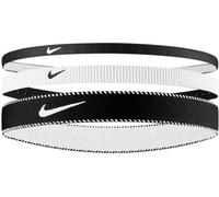 Nike - Cinta del pelo Flex Classic Mixed Width (3-Pack), Unisex, Black-White-Black