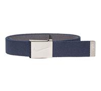 Nike - Cinturón elástico reversible para hombre, color azul marino y gris, talla única