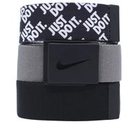 Nike - Cinturones de golf 3 en 1 para hombre, talla única, color negro/gris/Just Do It