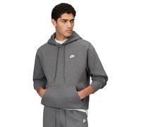 Nike Club Big Brush Pull Over Hoody Sudadera con Capucha, Carbón Jaspeado/Gris Hierro/(Blanco), S para Hombre