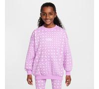 Nike Club Fleece Sudadera oversize de cuello redondo - Niña - Morado M