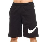 Nike Club Short-Exp Swoosh - Bermudas Deportivas para Hombre, Color Negro/Blanco, Talla M