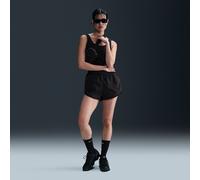 Nike Collection Pantalón corto de talle medio de sarga - Mujer - Negro XXL (EU 52-54)