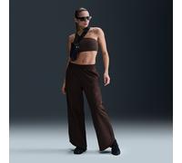 Nike Collection Pantalón deportivo de talle medio de sarga - Mujer - Marrón XS (EU 32-34)