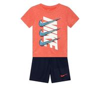 Nike Conjunto de camiseta y pantalones cortos para niños Dri-FIT rojo, talla 2-3 A, código 86K445-U90