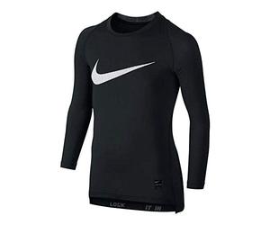 Nike Cool Hbr Comp LS YTH Camiseta, Niños, Negro/Gris/Blanco (Black/Anthracite/White), M