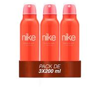 NIKE - Coral Crush Pack de 3 x 200 ml, Desodorante Mujer Spray, Desodorante Antimanchas para Todo Tipo de Piel, 0% Sales de Aluminio, de Larga Duración, Fragancia Floral Afrutada