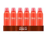 NIKE - Coral Crush Pack de 6 x 200 ml, Desodorante Mujer Spray, Desodorante Antimanchas para Todo Tipo de Piel, 0% Sales de Aluminio, de Larga Duración, Fragancia Floral Afrutada