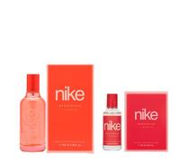 NIKE - Coral Crush Promoción 100 ml + 30 ml, Colonia Mujer, Pack 2 Productos, Perfume Formato Spray, Eau de Toilette Natural y Femenina, Aroma Floral Afrutado, Fragancia Dulce
