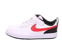 NIKE Court Borough Low 2 (Tdv), Zapatillas Bajas Unisex niños, Blanco (White/University Red/Black), 21 EU