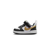 Nike Court Borough Low Recraft DV5458 - Zapatillas para bebés y niños pequeños, Black Metallic Gold Black White, 18.5 EU