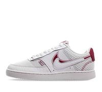 NIKE Court Vision Low, Basketball Shoe Mujer, Blanco Rojo Noble Lila Helado, 36 EU