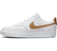 NIKE Court Vision Low Next Nature, Sneaker Mujer, White Metallic Gold White, 39 EU