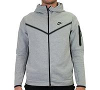 NIKE Nstch FLC FZ Under Jacket Sweatshirt, Dark Grey Heather/Black, XL para Hombre