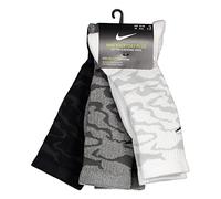 Nike CU9423-902 U NK Everyday Plus Cush Crew 3 Socks Unisex-Adult White(Black)/Carbon Heather/Black(White) XL