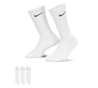 Nike 3Ppk Value Cotton Crew - Calcetines unisex, color blanco/negro, talla L/ 42-46