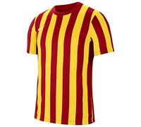 NIKE CW3813-657 Men's Striped Short-Sleeve Soccer Jersey Sweatshirt Hombre Red/Yellow Tamaño 2XL
