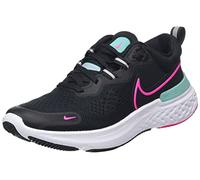 NIKE CW7136-004 React Miler 2 Sneaker Female Black/Pink Prime-Washed Teal-White EU 36